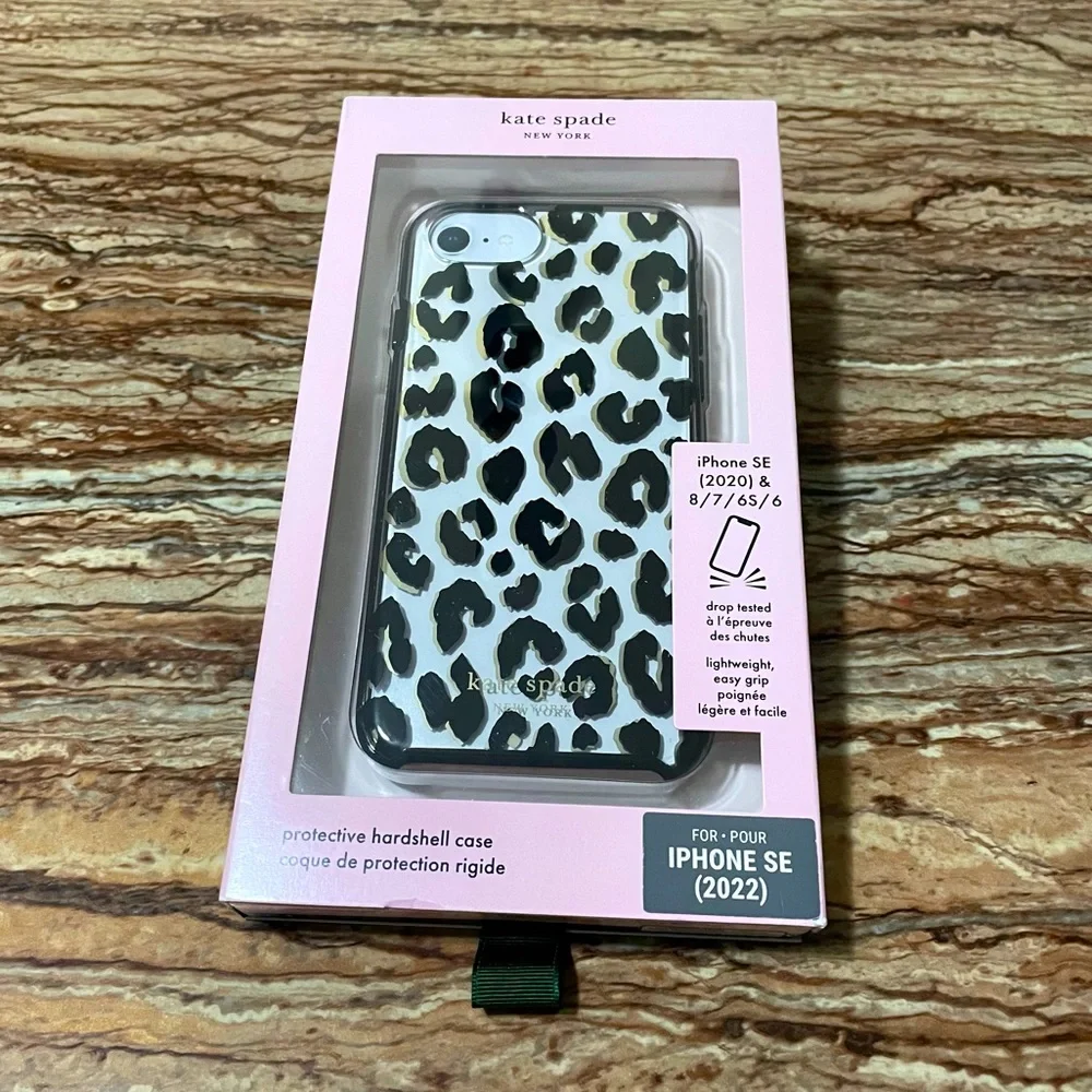 Kate Spade New York iPhone SE Phone Case Leopard Print Defensive Hardshell Case